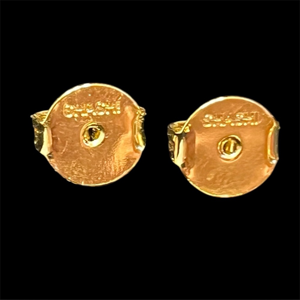 SHASHI Geranium Floral Gold-tone Plated Dangling Chain Post Earring - Picture 10 of 15